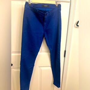 J Brand Coated Cobalt blue skinny jeans 29